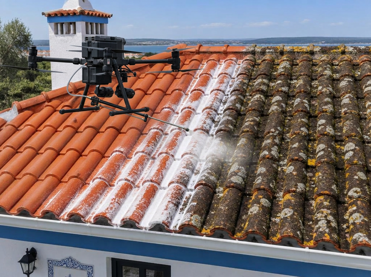 Telhados com Drone e Soft Wash